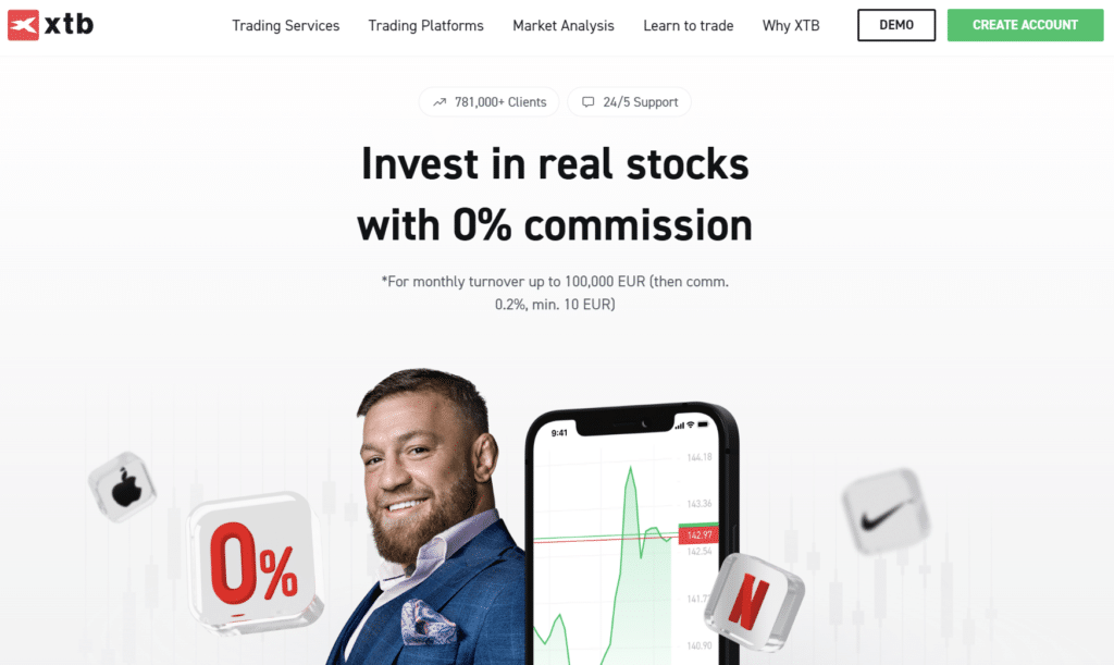 XTB website