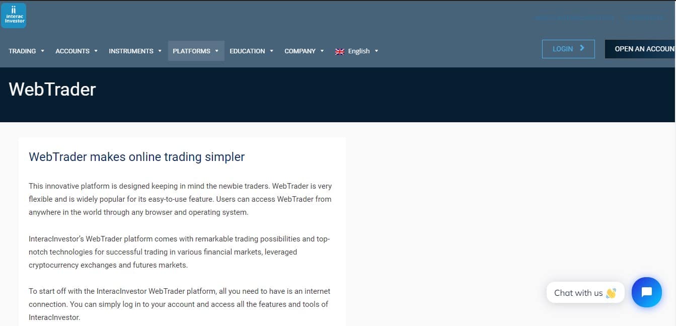 Interac Investor Trading Platform Interac Investor Trading Platform