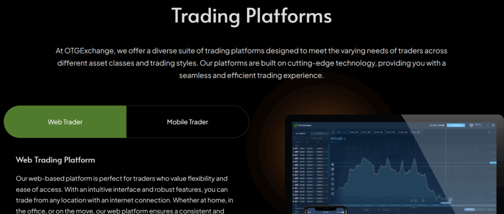 OTG EXCHANGE trading platform OTG EXCHANGE trading platform